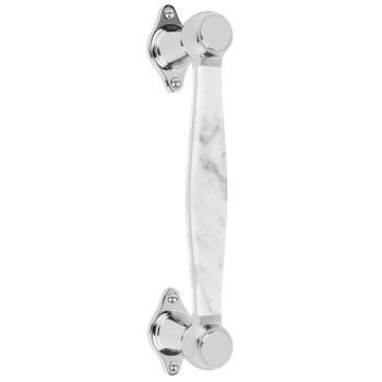 Deurgreep BOSCO LZ185 gepolijst RVS/marmer