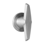 Voordeurknop Cone OH200V mat RVS