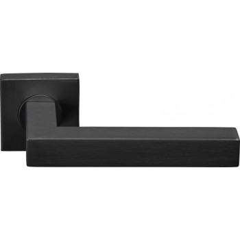 Deurklink Basic BSQ1 vierkant rozet mat zwart