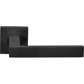 Deurklink Basic BSQ2 vierkant rozet mat zwart