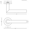 Deurklink Basic LB2L 19mm mat zwart