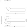 Deurklink Basic LB3L 19mm mat zwart