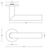 Deurklink Basic LB2 22mm mat zwart