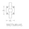 Deurkruk Timeless 1910TMRV45 vierkant rozet messing ongelakt