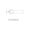 Deurkruk Timeless 1923MRR38 rond rozet 38mm glans nikkel 