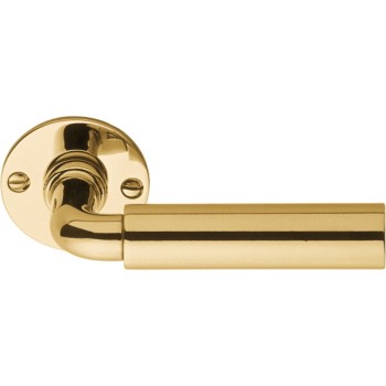 Deurkruk Timeless 1923MRR38 rond rozet 38mm messing ongelakt 