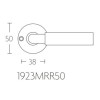 Deurkruk Timeless 1923MRR50 rond rozet messing ongelakt 