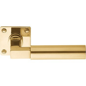 Deurkruk Timeless 1930MRV45 vierkant rozet messing ongelakt