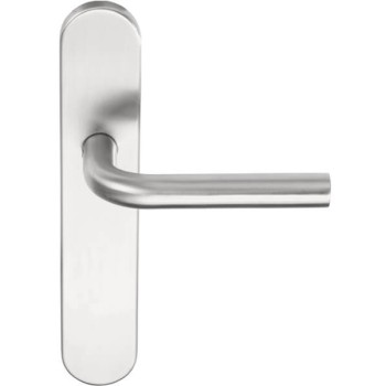 Deurkruk op schild Basic LB3 P13 19mm PVD mat RVS