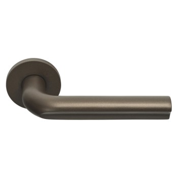 Deurkruk Eclipse DR101-G rond rozet brons geveerd 