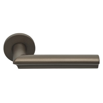 Deurkruk Eclipse DR102-G rond rozet brons geveerd 