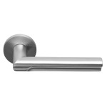 Deurkruk Eclipse DR103-G rond rozet mat RVS geveerd 