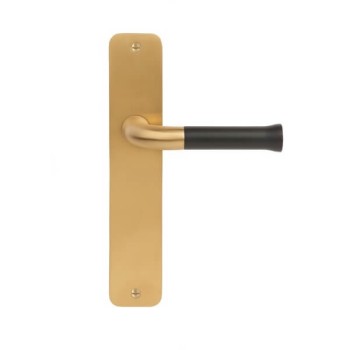 Deurkruk schild Nour EV101P211SFC PVD mat goud zwart