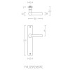 Deurkruk schild Ferrovia FVL125P236 mat RVS