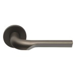 Deurkruk Rivio GL100-G rond rozet geveerd brons