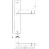 Deurkruk schild Square JB100P236SFC gepolijst rvs