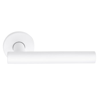 Deurklink Basic LB7 19mm rond rozet wit