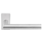 Deurklink Basic LB2 19mm rechthoek rozet mat RVS