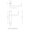 Deurkruk op schild Basic LB7-19P236 19mm mat zwart