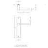 Deurkruk op schild LSQ5 mat RVS