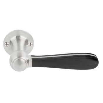 Deurkruk Bosco LZ100 rond rozet mat rvs/zwart