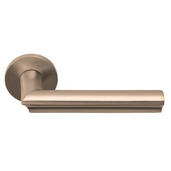 Deurkruk Eclipse DR102-G rond rozet PVD licht brons geveerd 