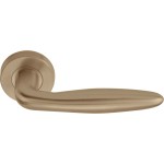 Deurklink Basic LB18H rond rozet PVD licht brons