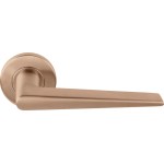 Deurklink Basic LB21 rond rozet PVD licht brons 