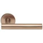 Deurklink Basic LB7 19mm rond rozet PVD licht brons 