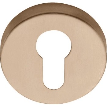 Cilinderplaatje Basic LBY50D PVD licht brons 