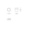 Deurstopper LB10 mat RVS, brons en wit