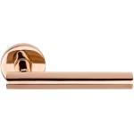 Deurklink Basic LB7 19mm rond rozet koper PVD