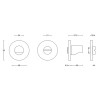 Toiletgarnituur Rivio GLWC53 brons