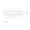 Briefplaat Basic LB535 mat zwart Briefplaat Basic LB535 mat zwart