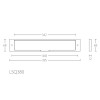 Briefplaat LSQ380 mat zwart