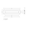 Briefplaat LSQ621 mat RVS