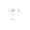 Beldrukker Ferrovia FV48mm mat RVS