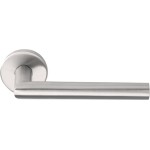 Deurklink Basic LB2 19mm rond rozet mat RVS