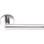 Deurklink Basic LB2 19mm rond rozet gepolijst RVS