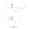 Deurkruk Ferrovia FVTL110/52mm mat RVS
