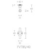 Deurkruk Ferrovia FVT85/40mm gepolijst RVS