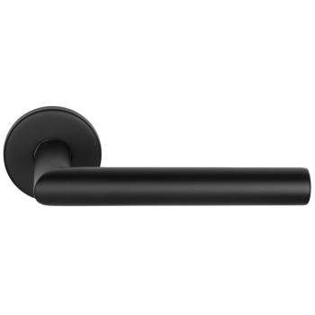 Deurklink Basic LB2 19mm rond rozet mat zwart