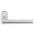 Deurklink Basic LB2 19mm ovaal rozet mat RVS