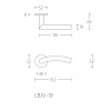 Deurklink Basic LB4 19mm mat RVS of mat zwart