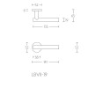 Deurklink Basic LB7 19mm rond rozet mat goud PVD