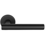 Deurklink Basic LB7 19mm rond rozet mat zwart