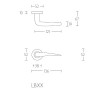 Deurklink Basic LB20 rond rozet mat RVS