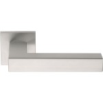 Deurkruk LSQ3 vierkant rozet mat RVS