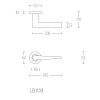 Deurklink Basic LB21 rond rozet mat rvs