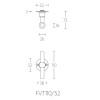 Deurkruk Ferrovia FVT110/52mm (enkel) mat RVS